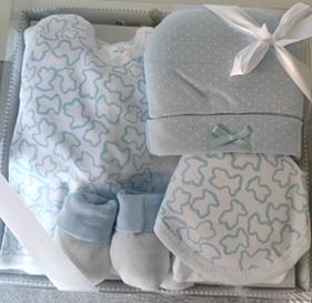 Conjunto Natal Ositos Algodón 5 Piezas Conjunto osito tous azul