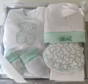 Conjunto Natal Ositos Algodón 5 Piezas Conjunto osito tous verde