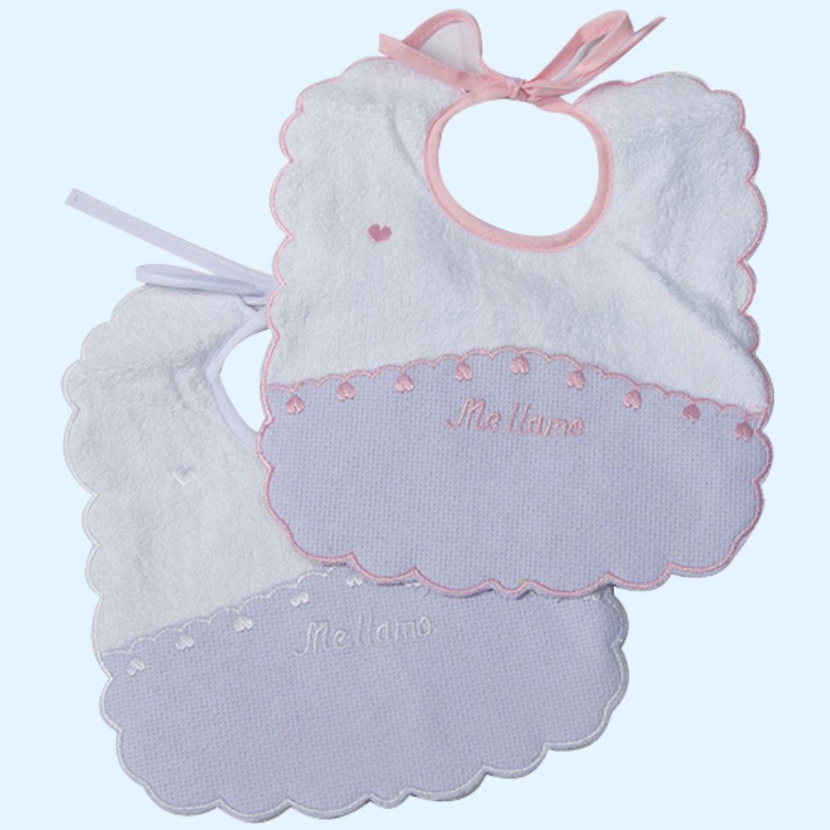 Juego Baberos Para Bordar Gamberritos Juego Baberos Para Bordar Rosa-Blanco la casita de dumbo