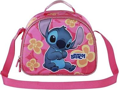 Bolsa Portamerienda 3D Unisex Kids, Rosa Lilo y Stitch Disney la casita de dumbo