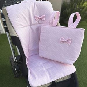 Licencias y Merchandise original SET COLCHONETA MAS BOLSO PANERA ROSA LUNARES la casita de dumbo