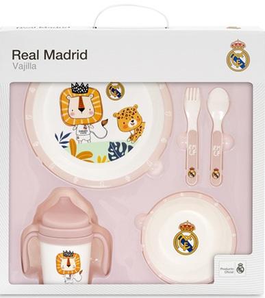 SET VAJILLA ROSA 5 PIEZAS REAL MADRID la casita de dumbo