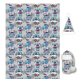 Licencias y Merchandise original Manta Coralina Stitch + Gorro gris la casita de dumbo