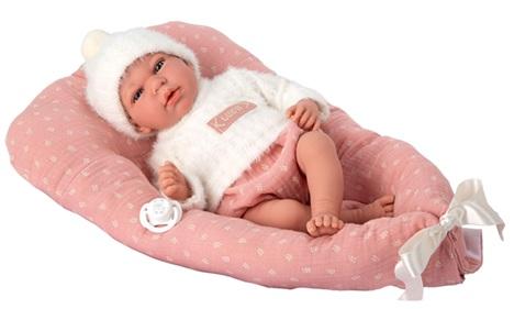 Muñeca Arias Elegance 40 cm Andie Rosa Con Cojín