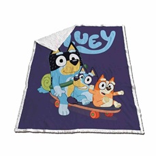 Manta coralina sherpa Bluey 2 la casita de dumbo