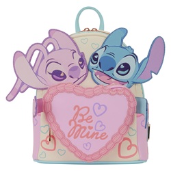 Mochila Be Mine Angel & Stitch Disney Loungefly la casita de dumbo