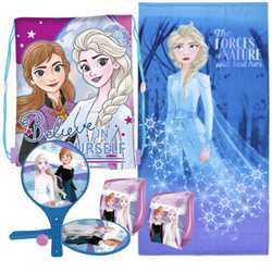 Lote Frozen, Toalla, Manguitos, Palas y Saco Mochila la casita de dumbo