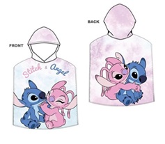 Poncho Toalla Stitch Disney Microfibra rosa la casita de dumbo