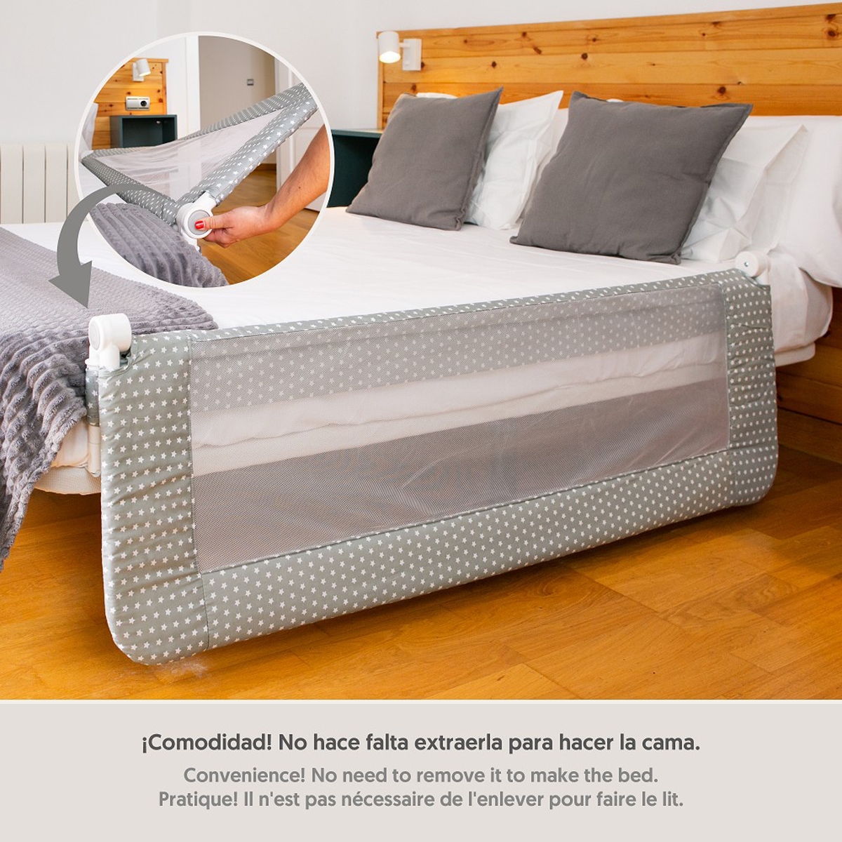 Barrera De Cama Modelo Estrella 150cm Interbaby