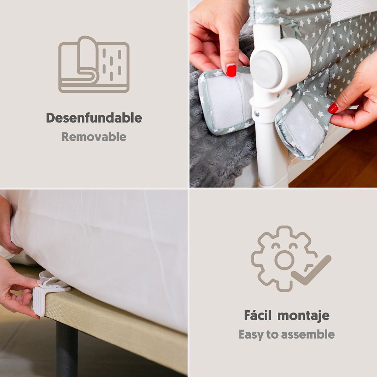 Barrera De Cama Modelo Estrella 90cm Interbaby BR003 Barrera De Cama Modelo Estrella 90cm Interbaby BR003 la casita de dumbo