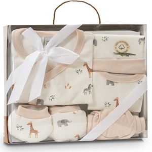 SET REGALO PARA BEBE. 5 PIEZAS SAVANNA. INTERBABY la casita de dumbo