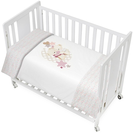 FUNDA NORDICA REVERSIBLE. FLORES PETALOS. INTERBABY la casita de dumbo