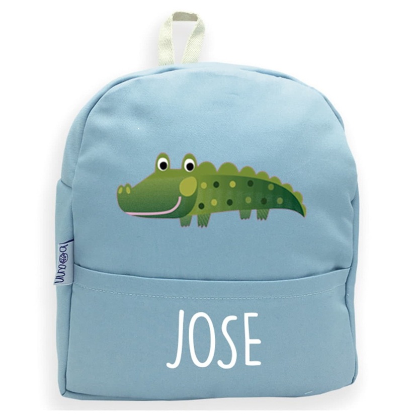 Mochila Cocodrilo con Nombre Personalizado Boann Mochila Cocodrilo con Nombre Personalizado azul la casita de dumbo