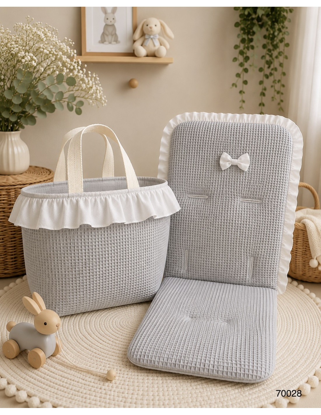 Set Colchoneta  y Bolso Waffle la casita de dumbo