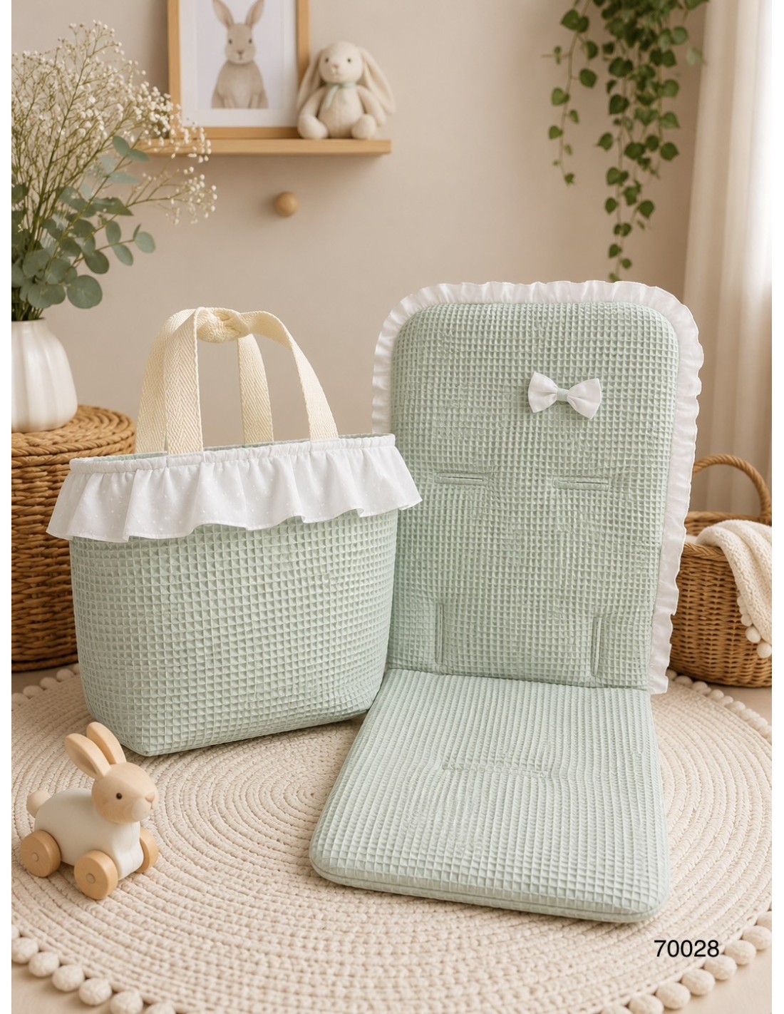 Set  Colchoneta y Bolso Waffle