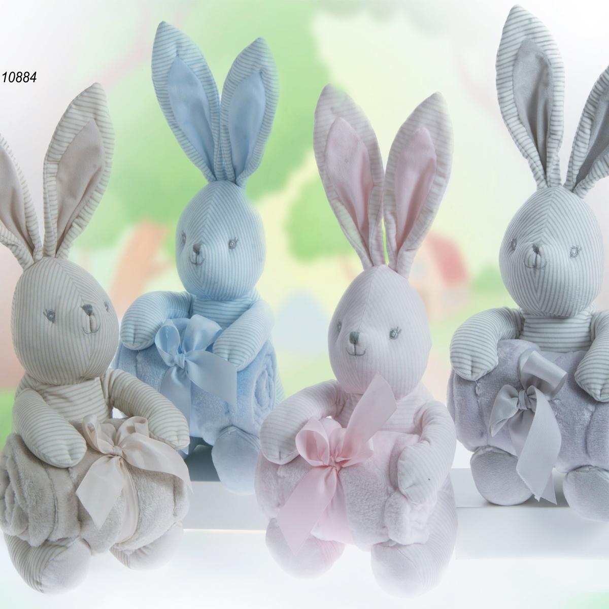 10884 PACK REGALO MANTA Y MUÑECO DE CONEJO. GAMBERRITOS la casita de dumbo