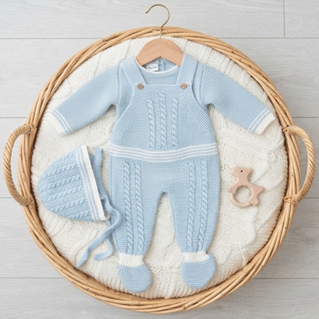 2472 CONJUNTO PARA BEBE. CELESTE. MYBABYCHIC