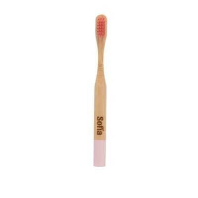Cepillo de Dientes Bambú con Nombre Personalizado rosa la casita de dumbo