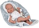 Muñeca Reborn Arias 38 Cm Borja Gris Con Manta la casita de dumbo