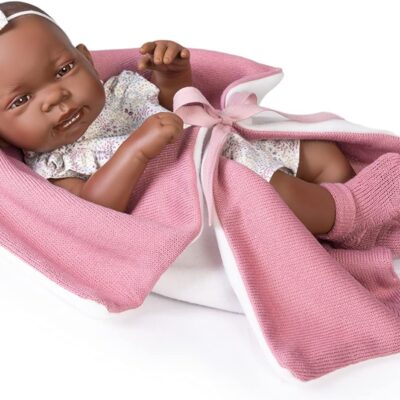 Muñecas Antonio Juan Recién Nacida Mulata Parejita Con Mantita 42 cm la casita de dumbo