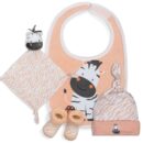 SET55 SET RECIEN NACIDO 3 PIEZAS. CEBRA BCO-ROSA. INTERBABY la casita de dumbo