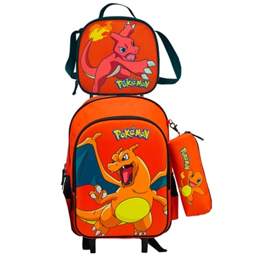 Set Trolley + portatodo + bolsa portameriendas Pokemon la casita de dumbo