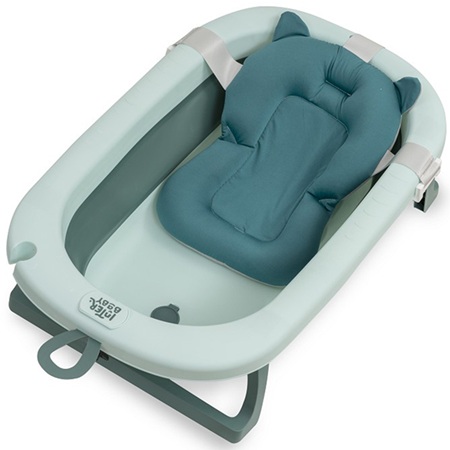 BA007 BAÑERA VERDE PLEGABLE CON COJIN. INTERBABY la casita de dumbo