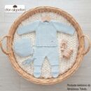 DAB-7G CONJUNTO DON ALGODON PARA BEBE. LANA CELESTE la casita de dumbo