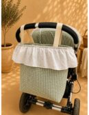 BOLSO VICHY VERDE Con Volante PLUMETI