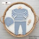 DAB-43G CONJUNTO DON ALGODON PARA BEBE. LANA AZUL la casita de dumbo