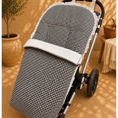 SACO VICHY NEGRO Con Volante PLUMETI la casita de dumbo
