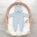 29127 BUZO DE PUNTO AZUL PARA BEBE. GLORY BEBE (