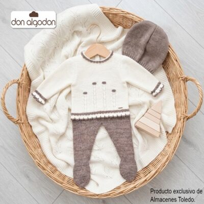 DAB-40600G CONJUNTO DON ALGODON BEBE. LANA VISON. la casita de dumbo