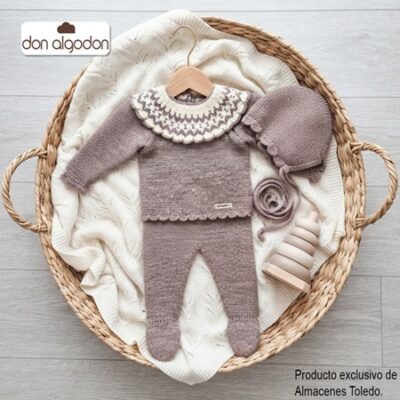 DAB-5G CONJUNTO DON ALGODON BEBE. LANA ANGORA. la casita de dumbo