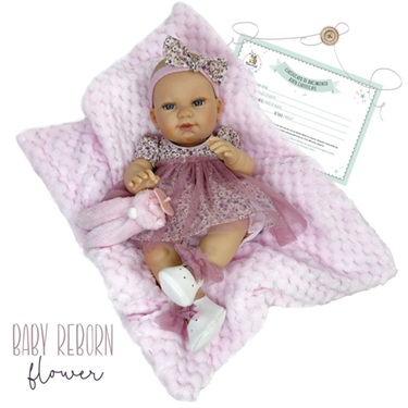 Muñeca Baby Reborn Girl Flower 37 cm la casita de dumbo
