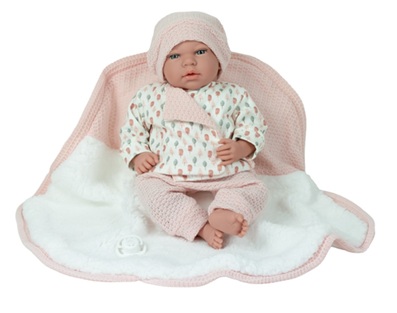 Muñeca Elegance 40 cm Andie Rosa Con manta