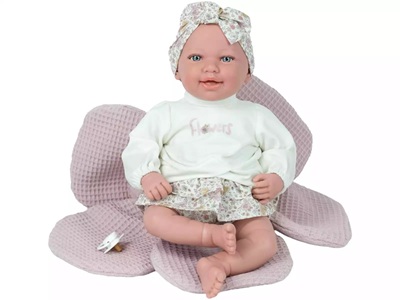 Muñeca Elegance 45 Cm Adi Rosa Con manta Flor