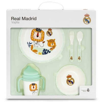 RMSET001 SET VAJILLA VERDE 5 PIEZAS. REAL MADRID la casita de dumbo
